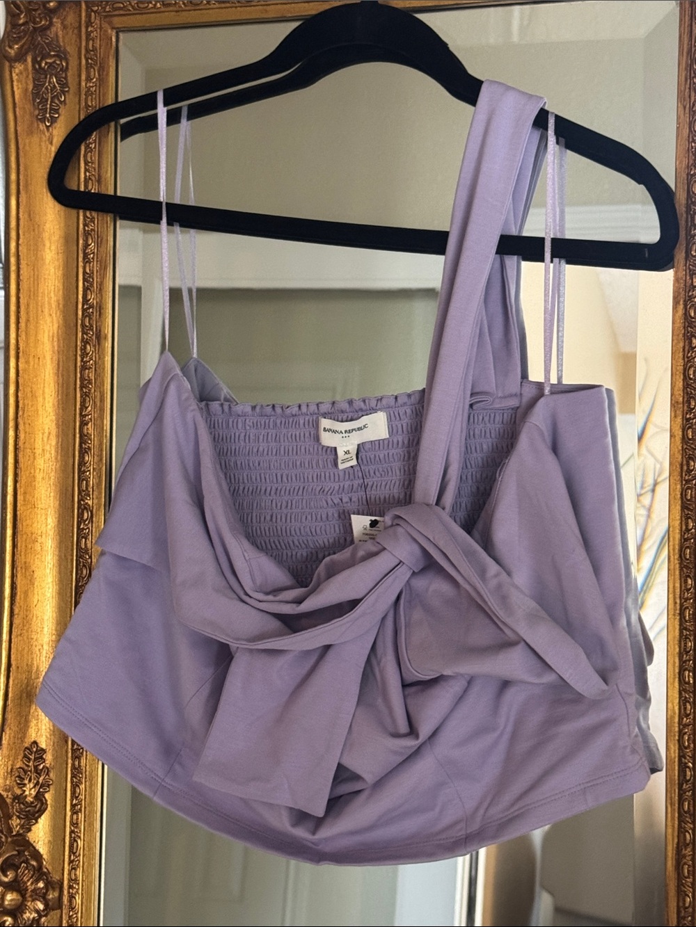 Banana Republic Lilac Knot-Front Cropped Tank